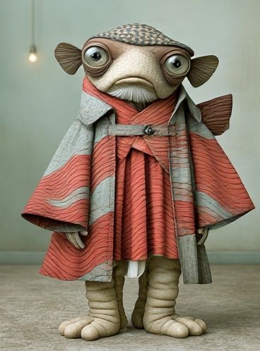 Fish Character Illustration Poster. poster — illustration art
