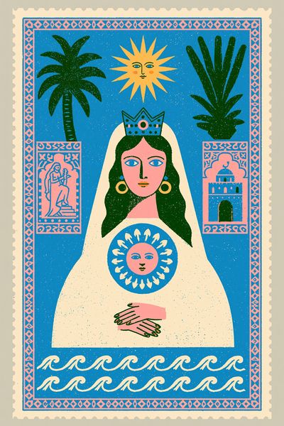 Mystic Queen Illustration Poster. poster