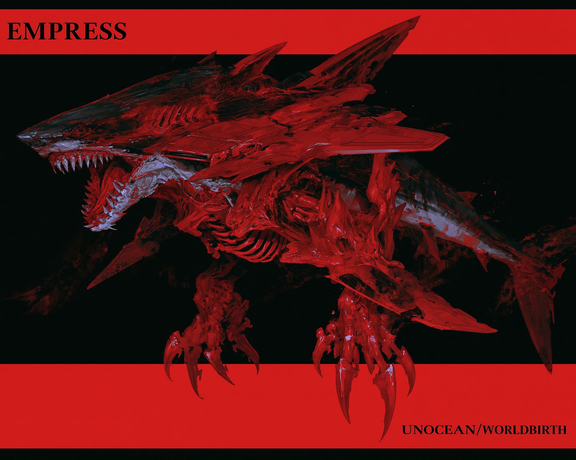 Empress Shark Digital Art Poster. poster detail