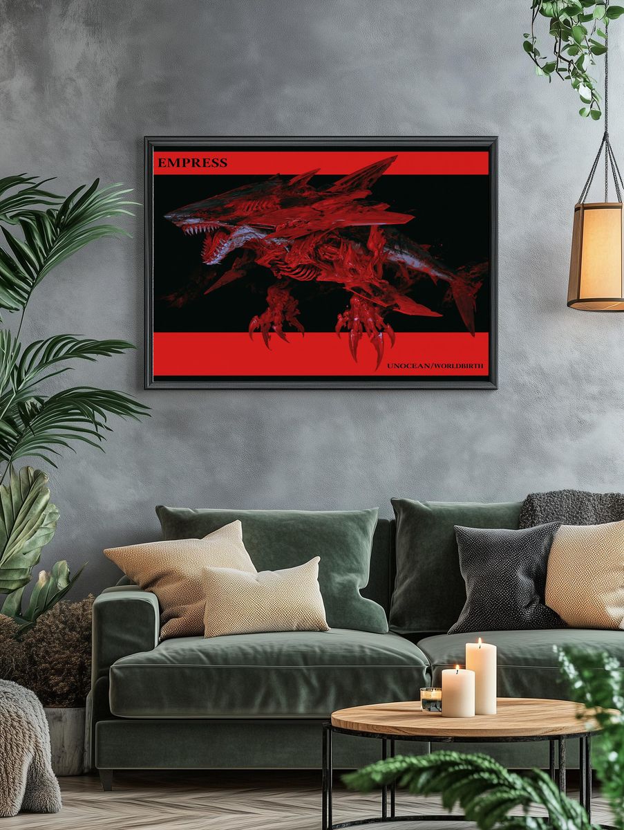 Empress Shark Digital Art Poster. — room view 4