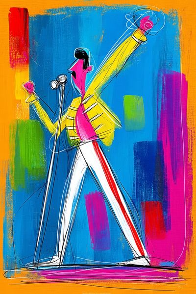 Jazz Trumpeter Colorful Poster. poster print