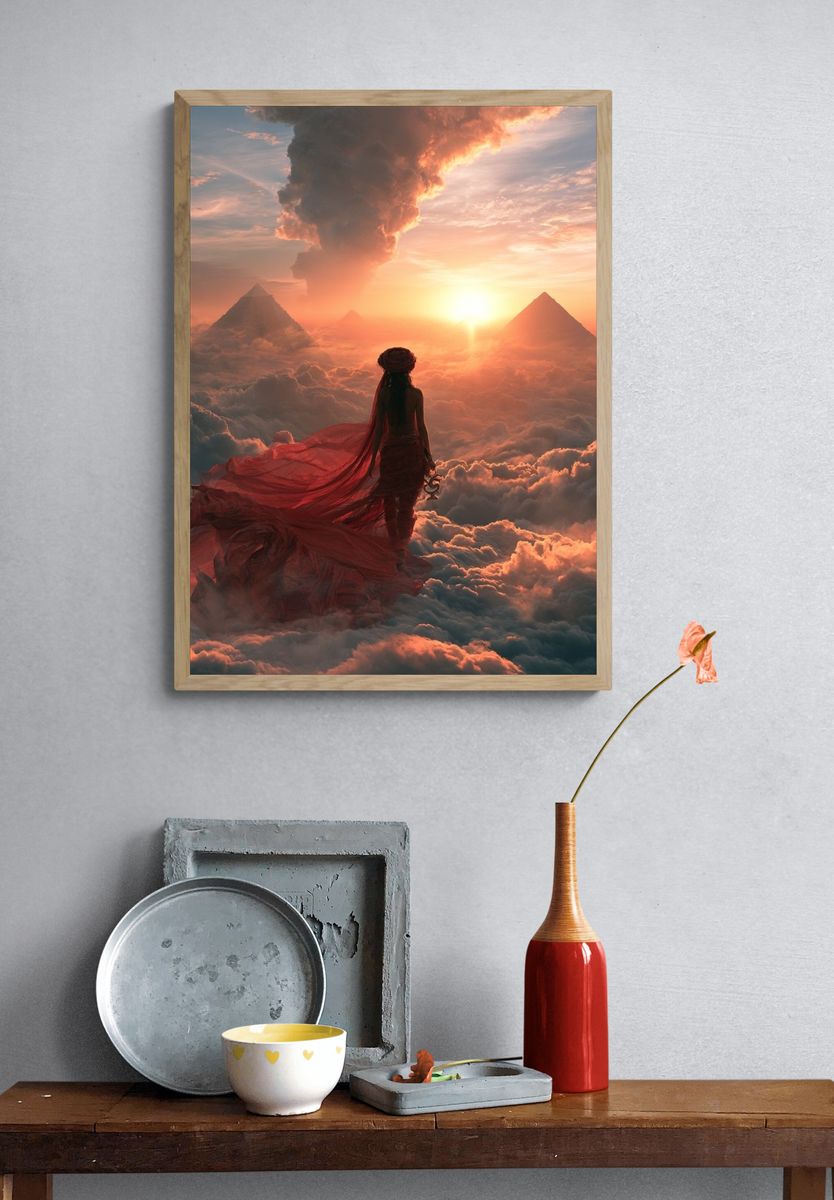 Dreamscape Pyramid Sunset Print. — room view 3