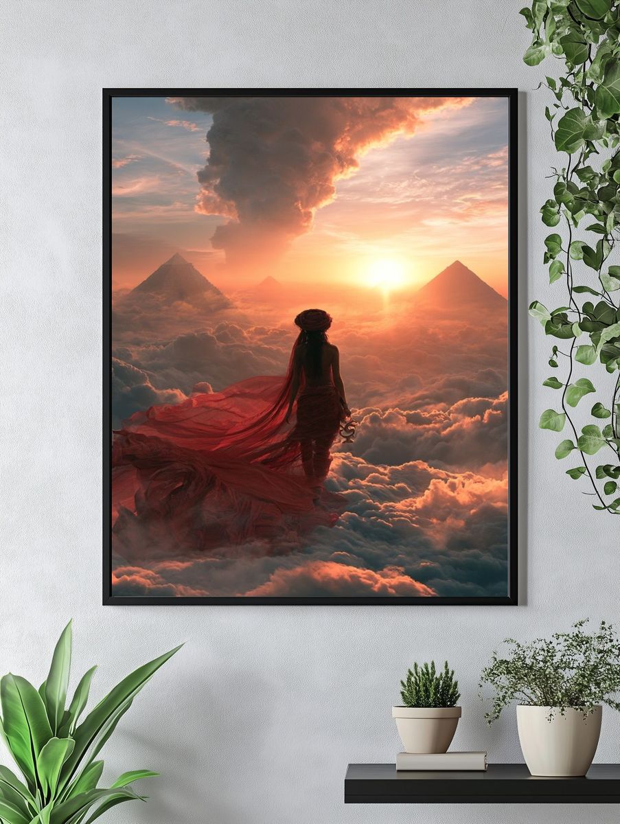 Dreamscape Pyramid Sunset Print. — room view 4