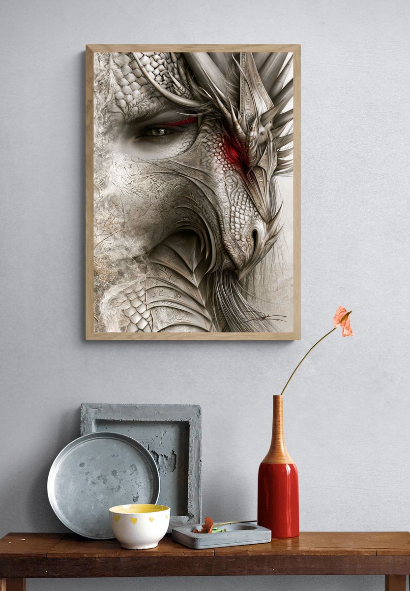 Dragon Eye Surrealism Print. — room view 3