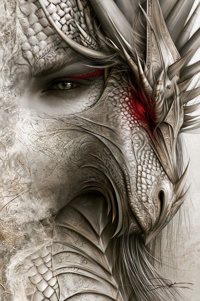 Dragon Eye Surrealism Print. poster print