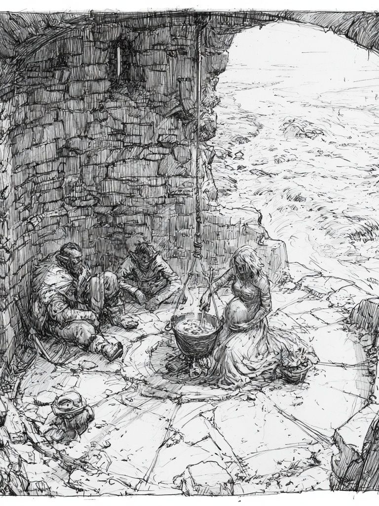 Stone Shelter Sketch Poster. poster detail