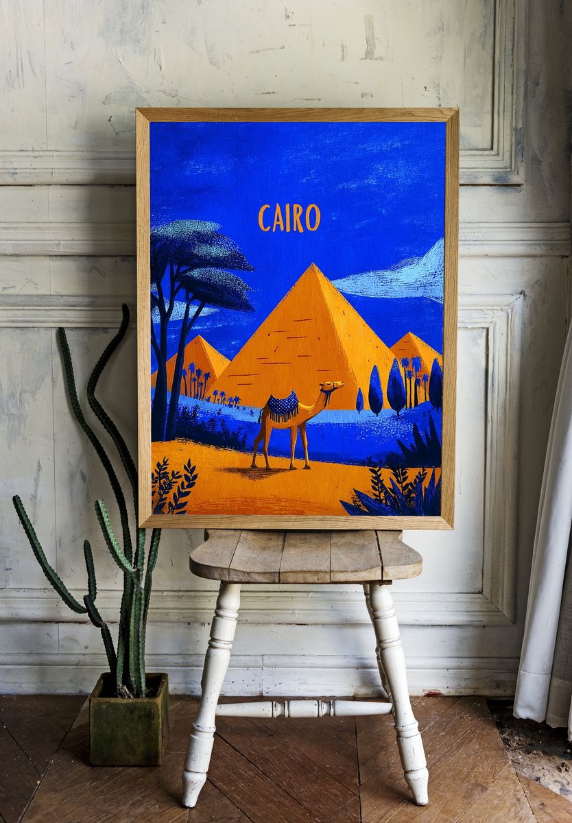 Cairo Travel Illustration Poster. room preview