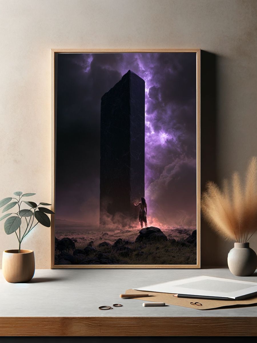 Mystic Monolith Surrealism Poster. — room view 2