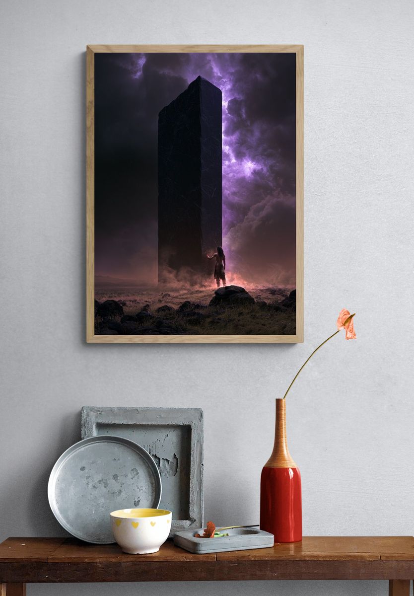 Mystic Monolith Surrealism Poster. — room view 3