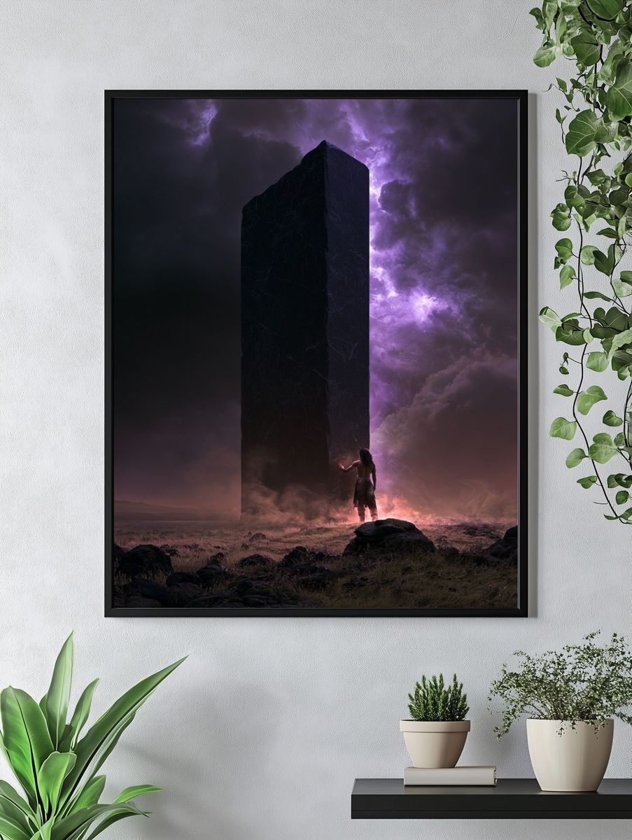 Mystic Monolith Surrealism Poster. — room view 4
