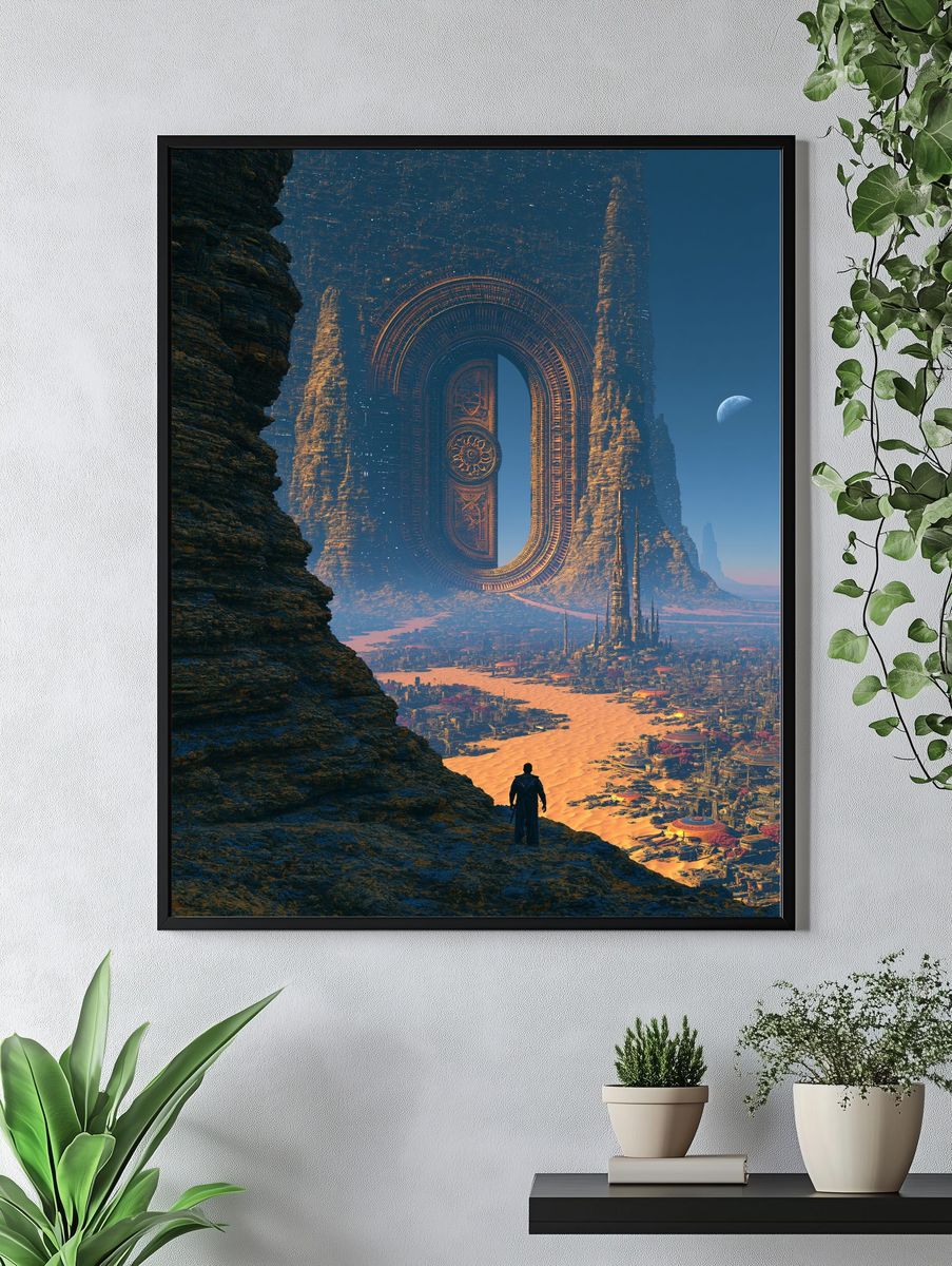 Sci-Fi Desert Portal Print. — room view 4