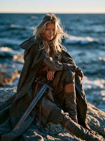 Fantasy Warrior Portrait Poster. poster