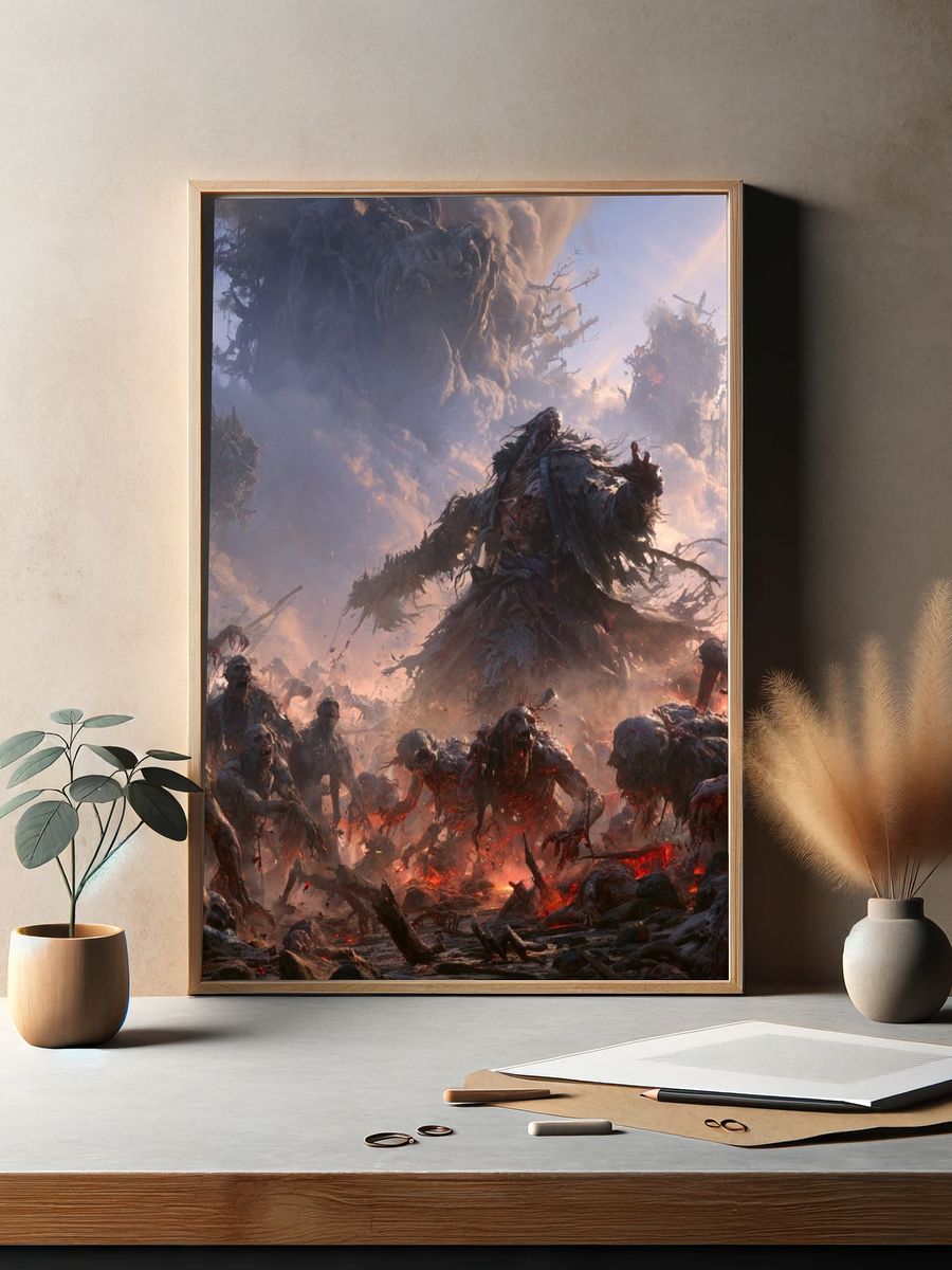 Apocalyptic Horde Fantasy Print. — room view 2