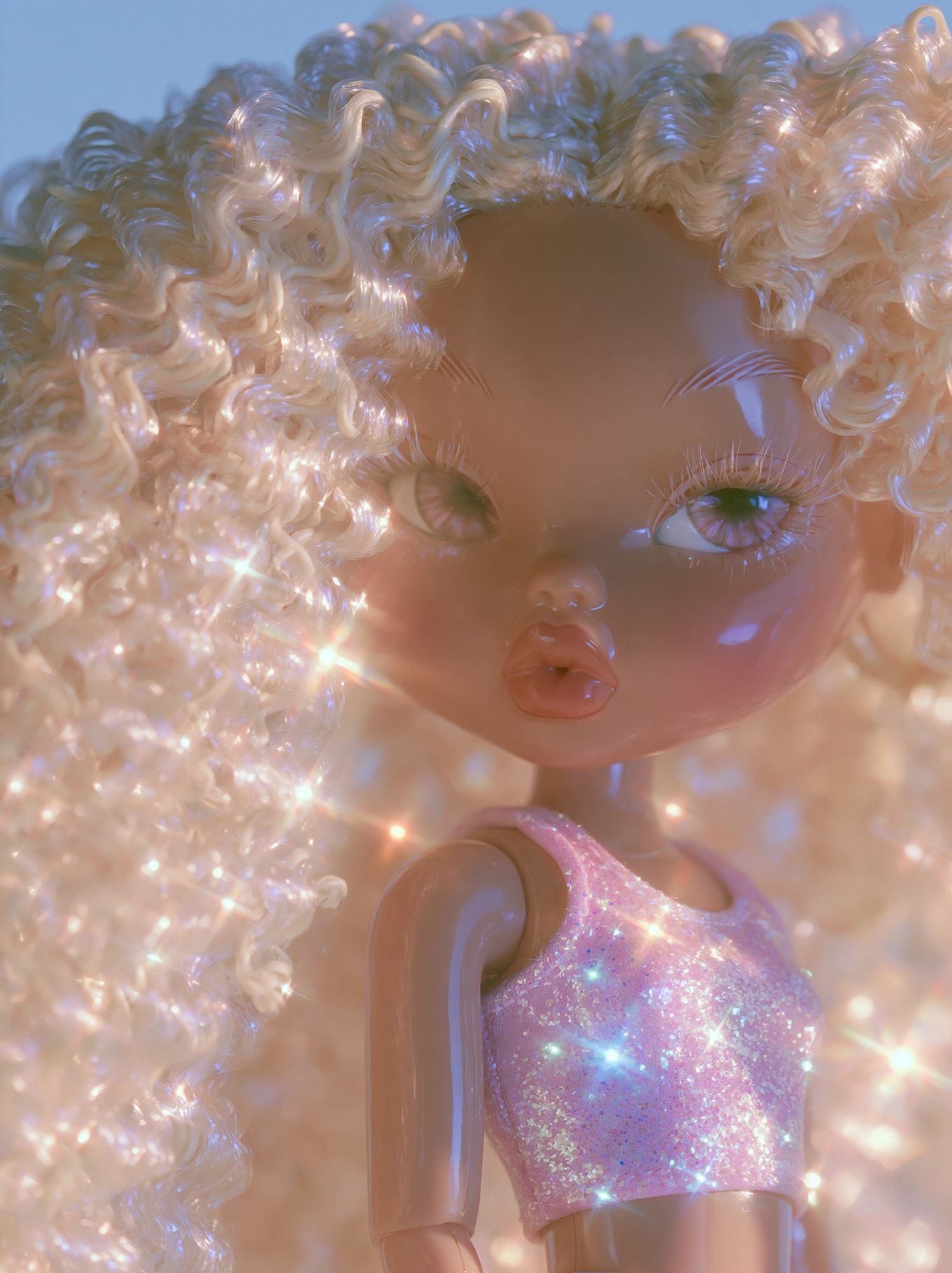 Glitter Doll Portrait Print. poster detail