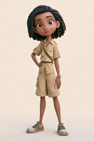 Adventurous Girl Illustration Poster.