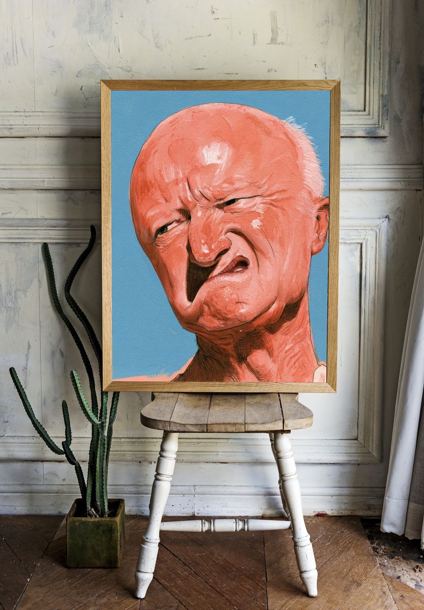 Expressive Portrait Illustration Poster. room preview