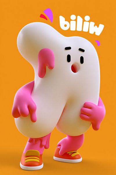 Biliw Character Illustration Poster. poster