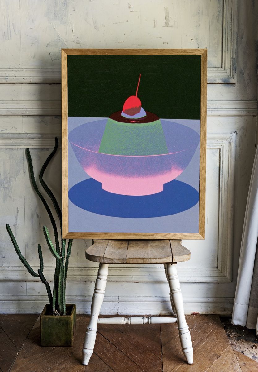 Surreal Dessert Bowl Abstract Poster. room preview