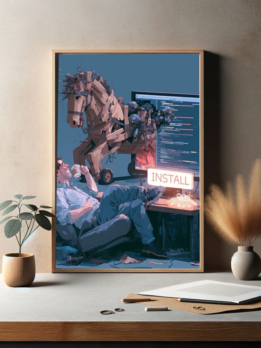 Surreal Install Scene Illustration Poster. — room view 2