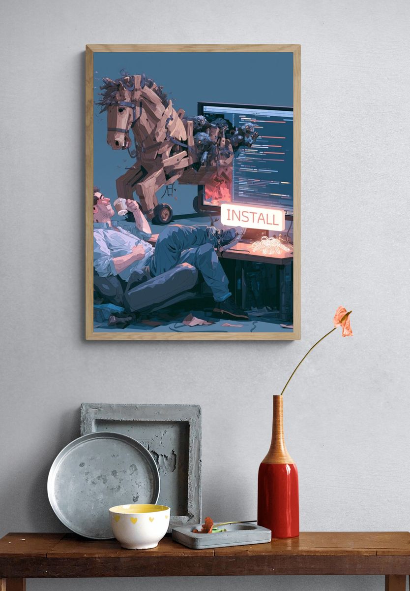 Surreal Install Scene Illustration Poster. — room view 3