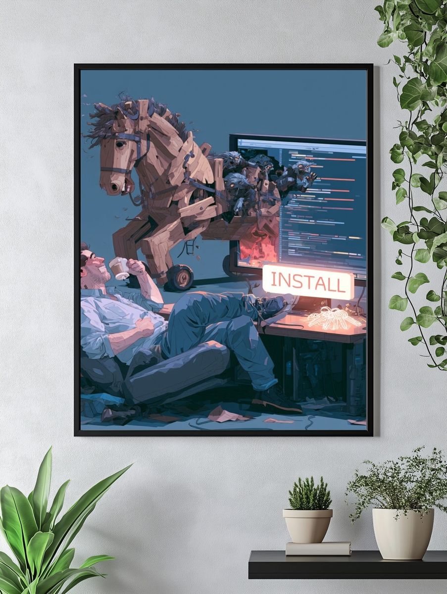 Surreal Install Scene Illustration Poster. — room view 4