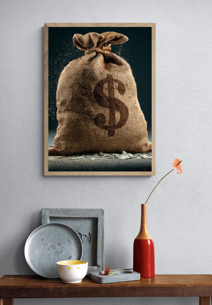 Money Sack Illustration Poster. — room view 3