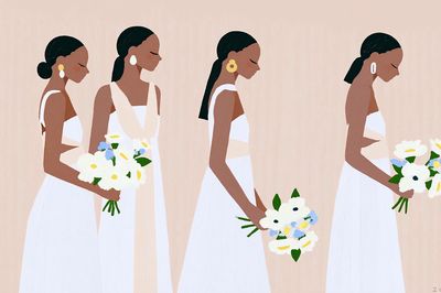 Bridal Figures Illustration Print. poster print