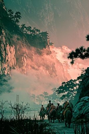 Misty Mountain Riders Illustration Poster. poster detail
