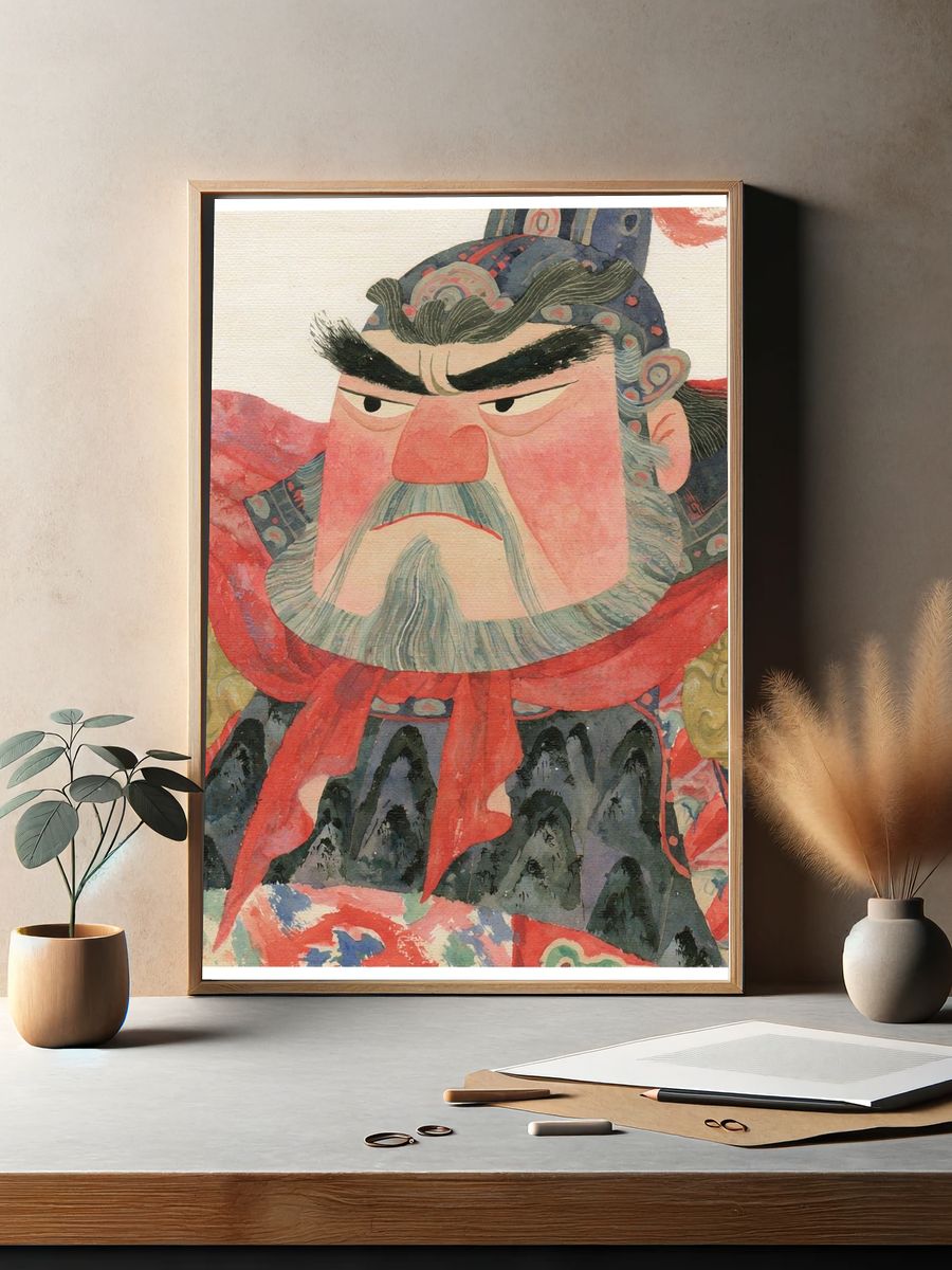 Sunset Railway Station Illustration Print. — room view 2