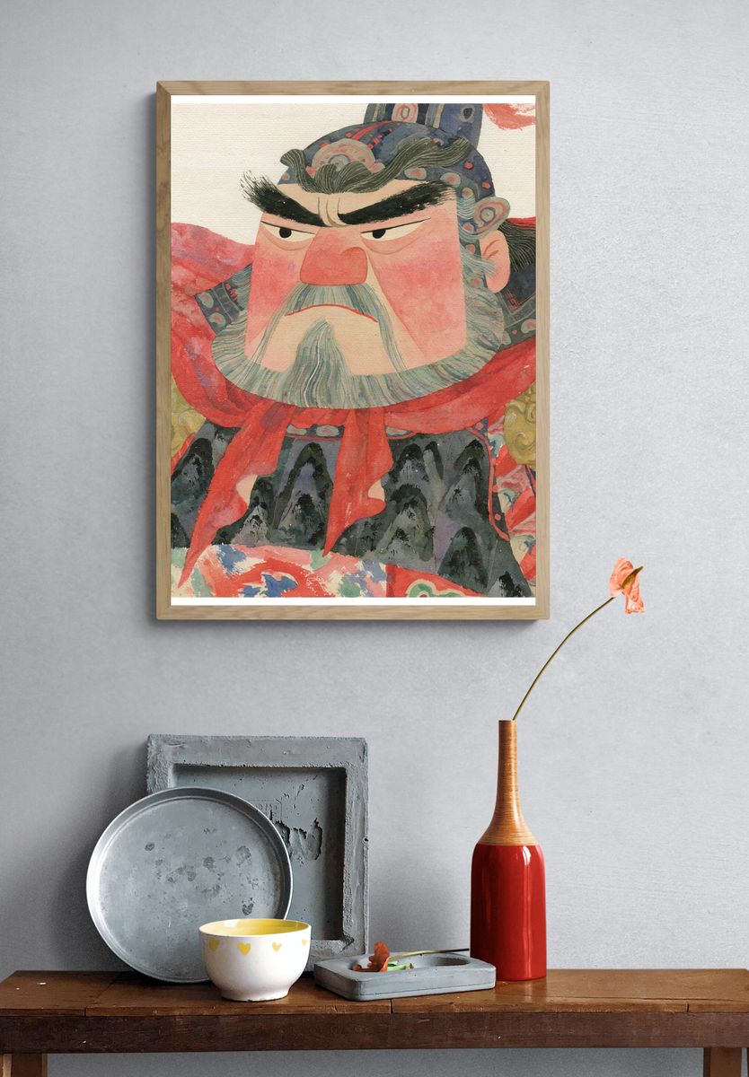 Sunset Railway Station Illustration Print. — room view 3