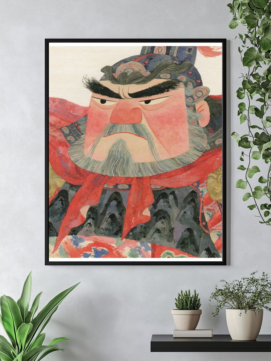 Sunset Railway Station Illustration Print. — room view 4
