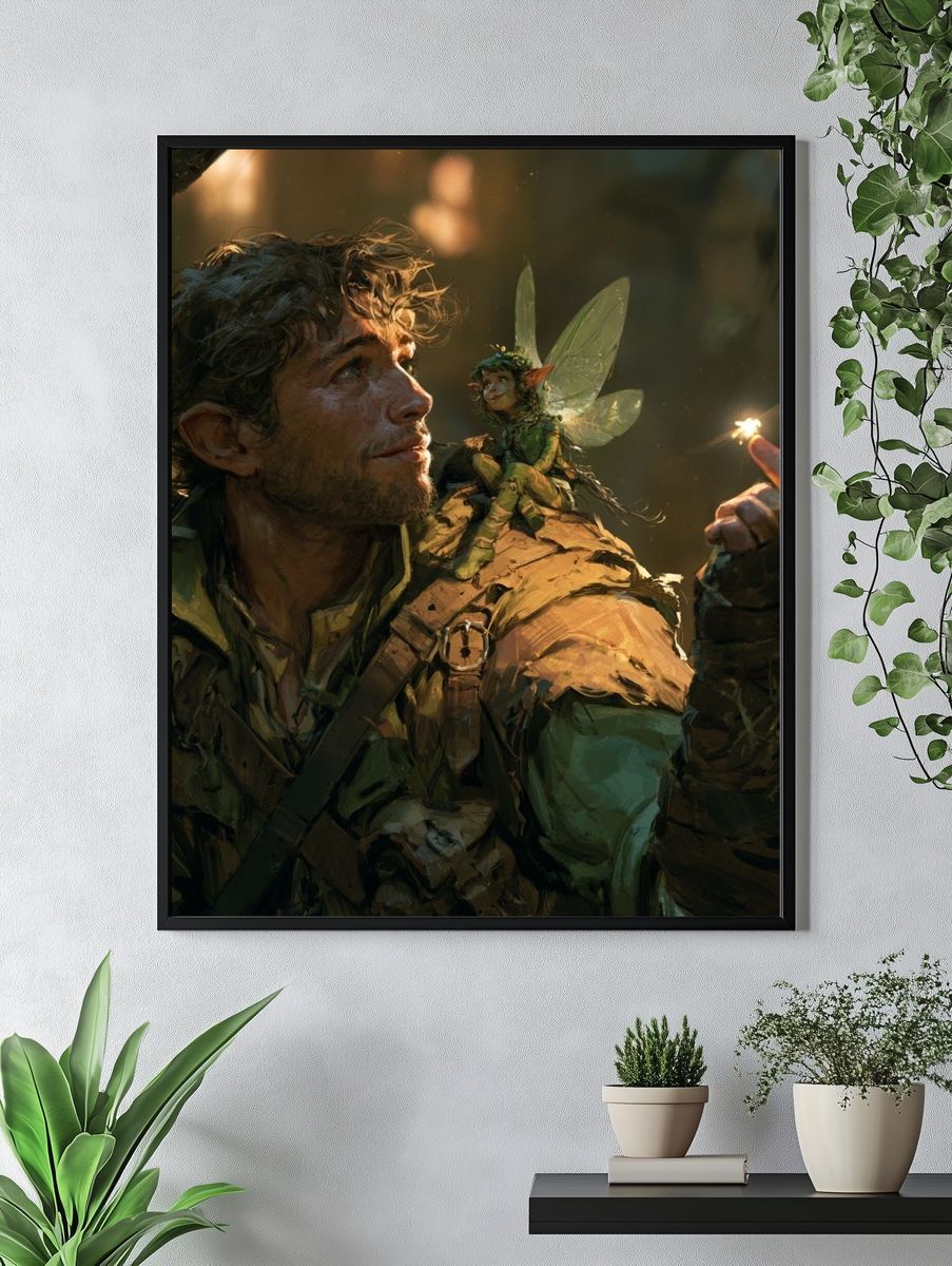 Forest Fairy Encounter Print. — room view 4
