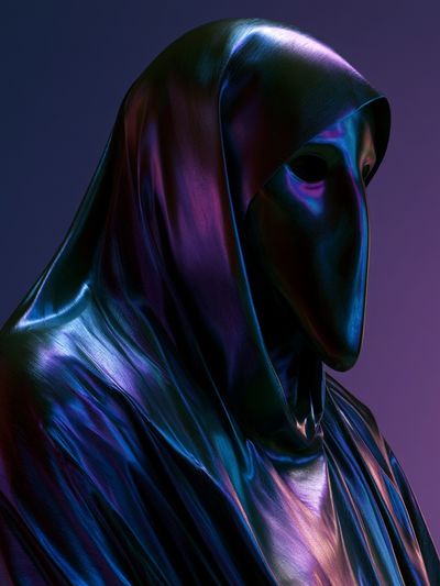 Hooded Mask Portrait Poster.