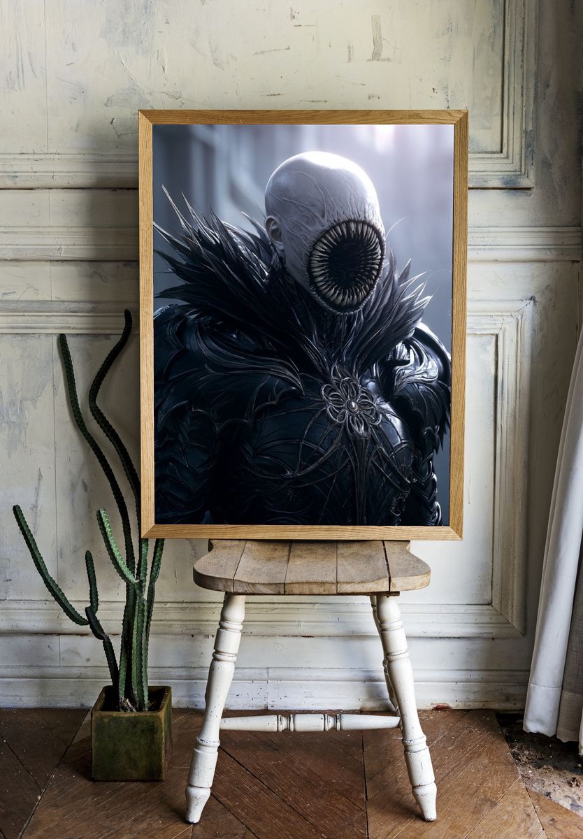 Dark Fantasy Creature Illustration Poster. room preview