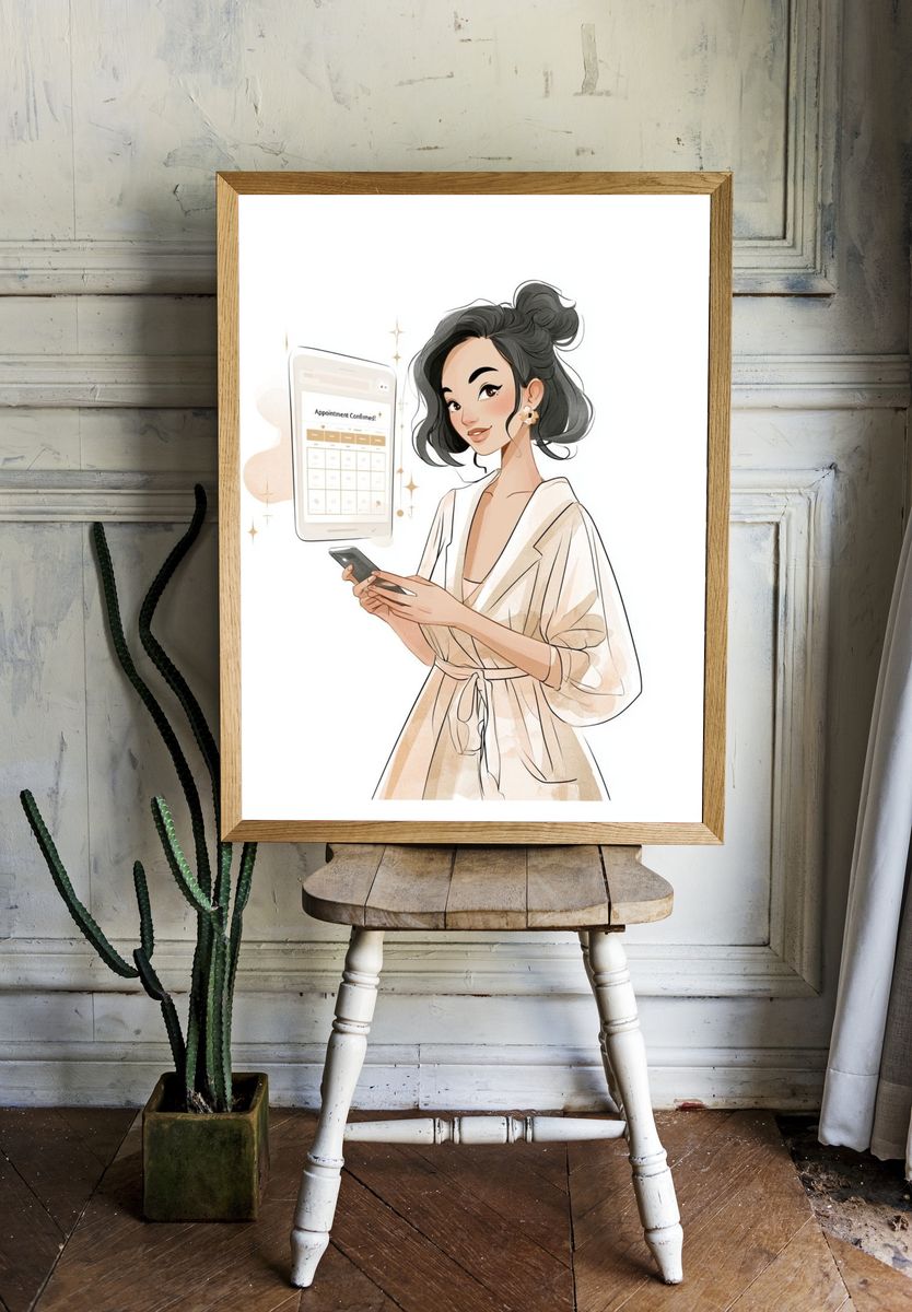 Appointment Confirmation Illustration Poster. — room view 1