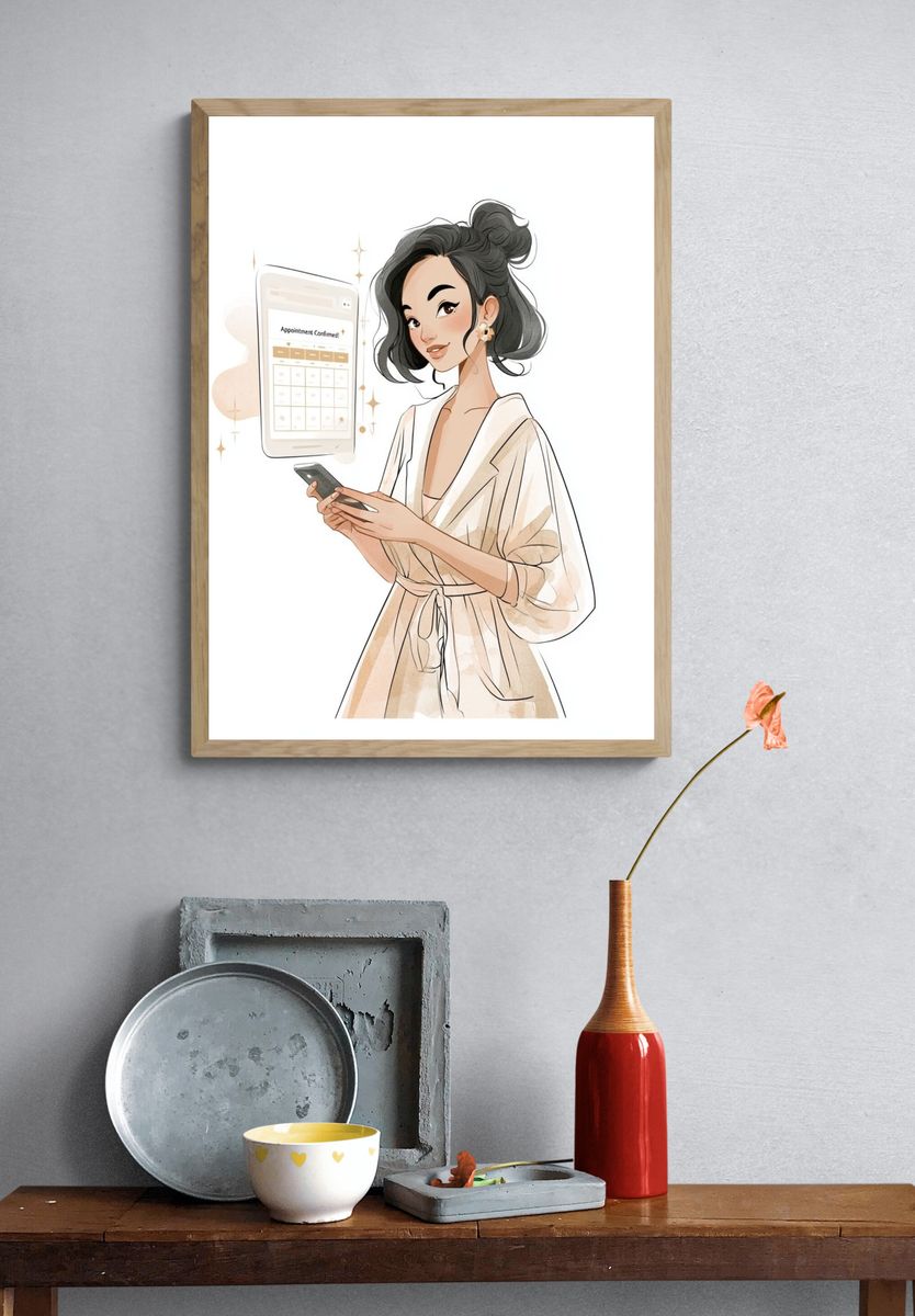 Appointment Confirmation Illustration Poster. — room view 3