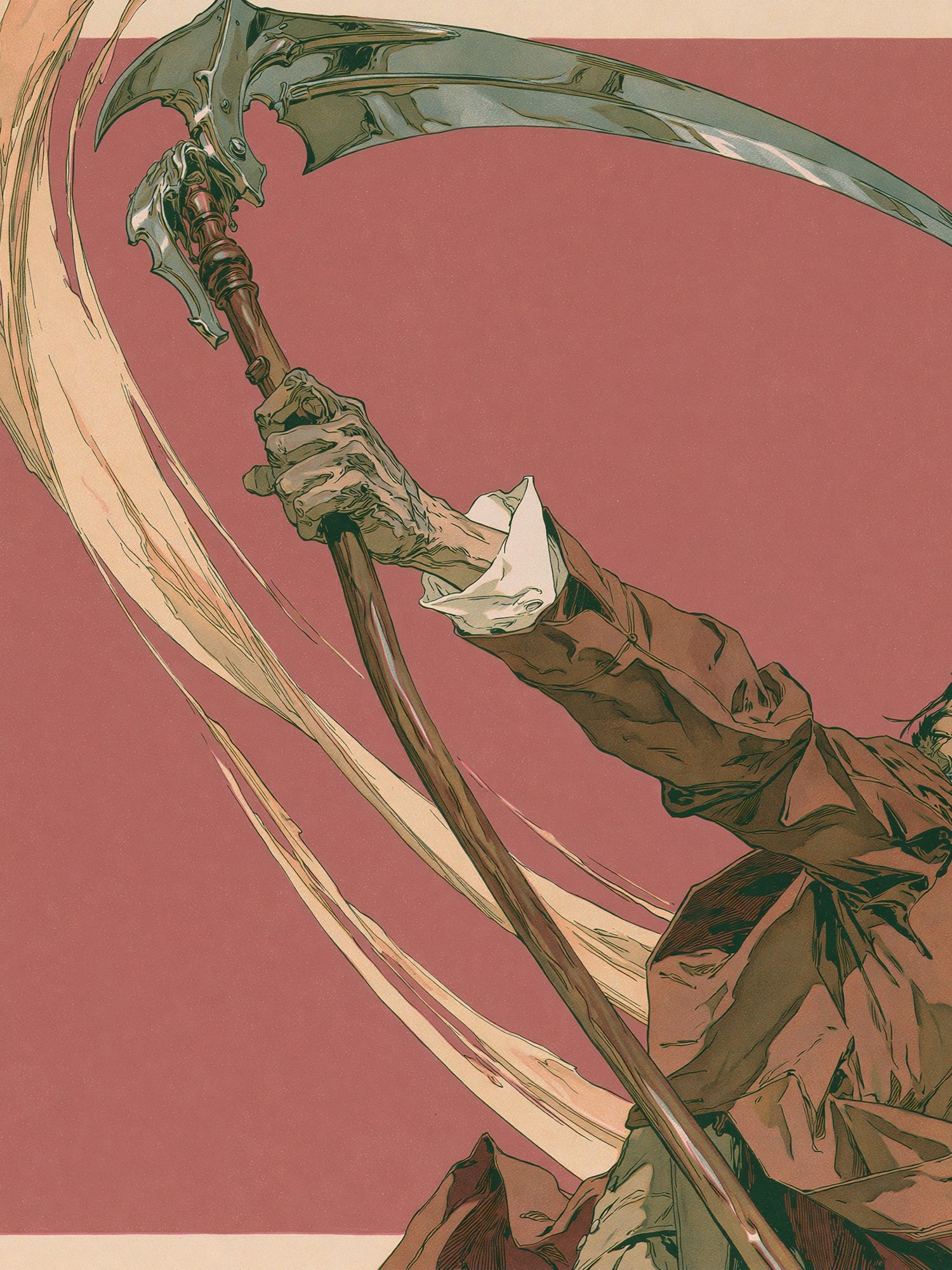 Reaper Scythe Illustration Poster. poster — illustration art