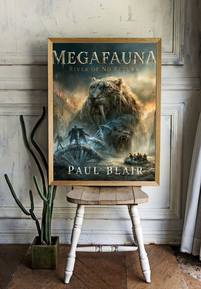 Megafauna River Fantasy Poster. room preview