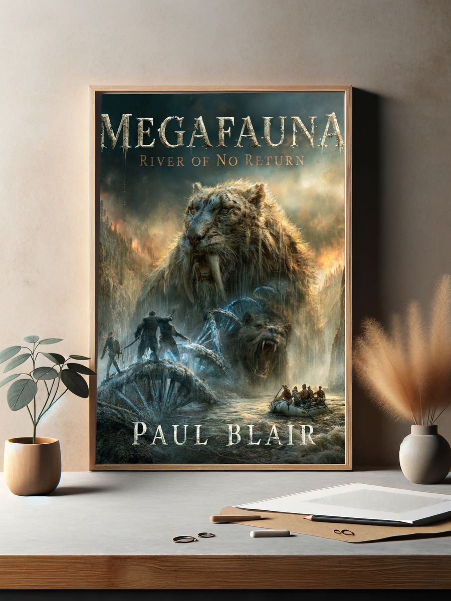 Megafauna River Fantasy Poster. — room view 2