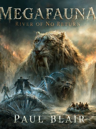 Megafauna River Fantasy Poster. poster