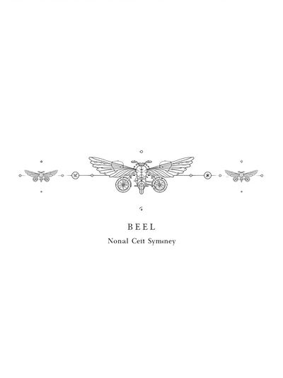 Winged Beetle Line Art Poster. poster