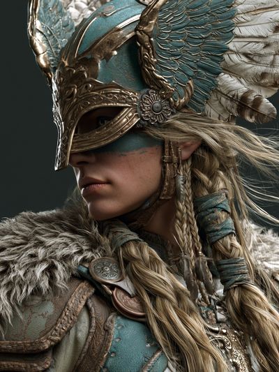 Viking Warrior Portrait Print.