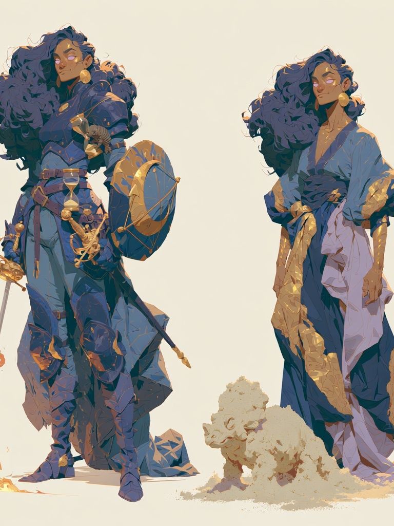 Mythic Warrior Duo Illustration Poster. poster detail