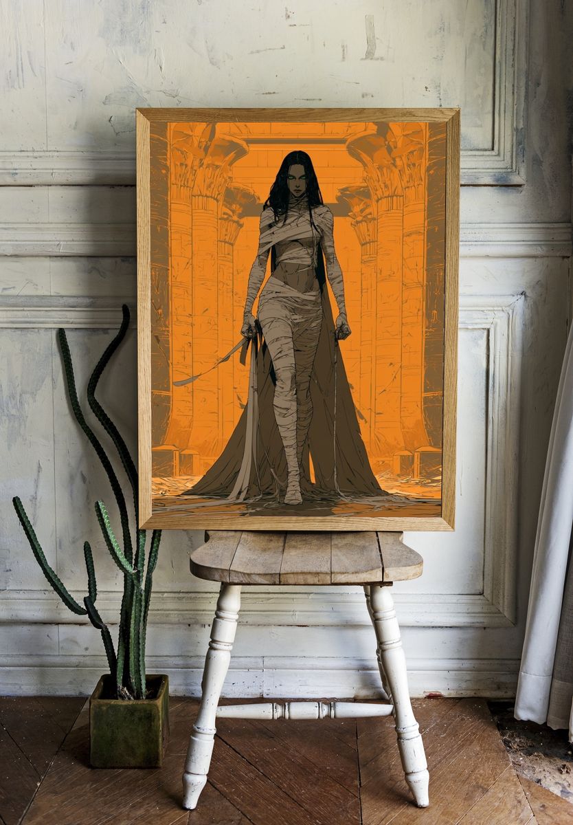 Mummy Queen Fantasy Illustration Poster. — room view 1