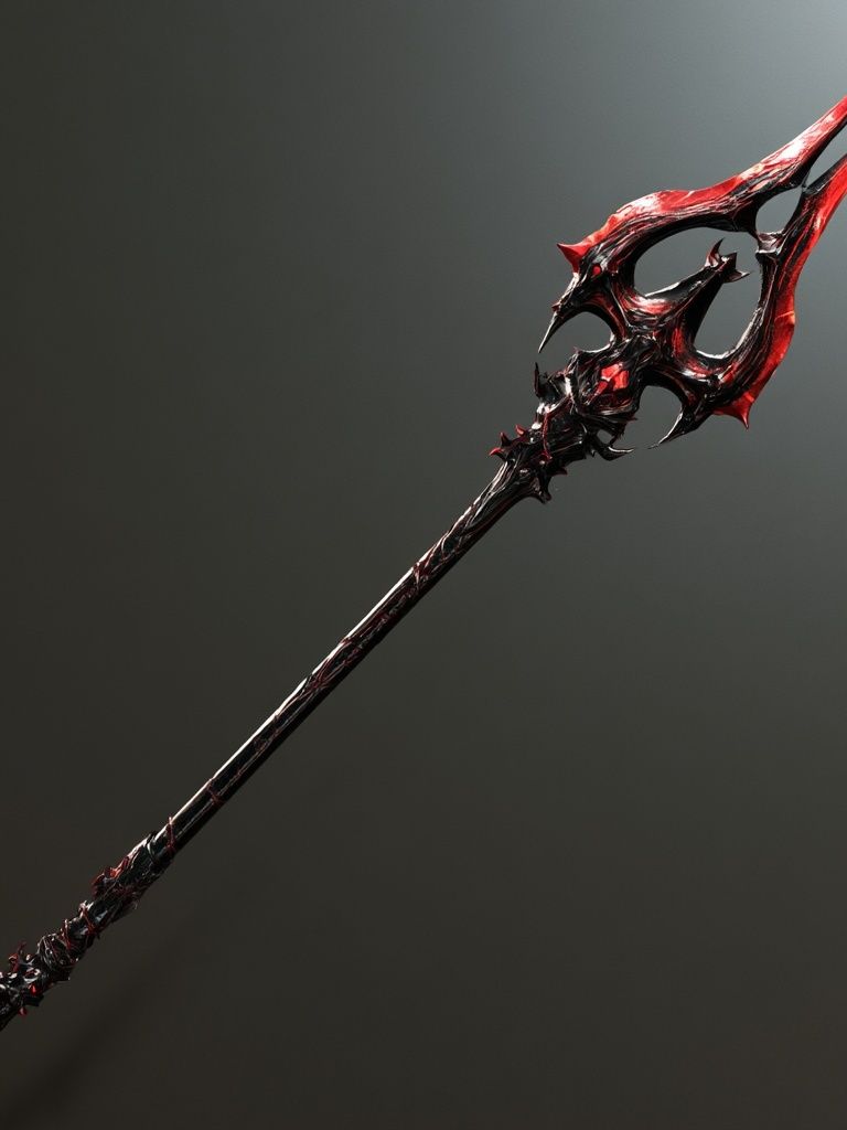 Demonic Spear Digital Art Poster. poster detail