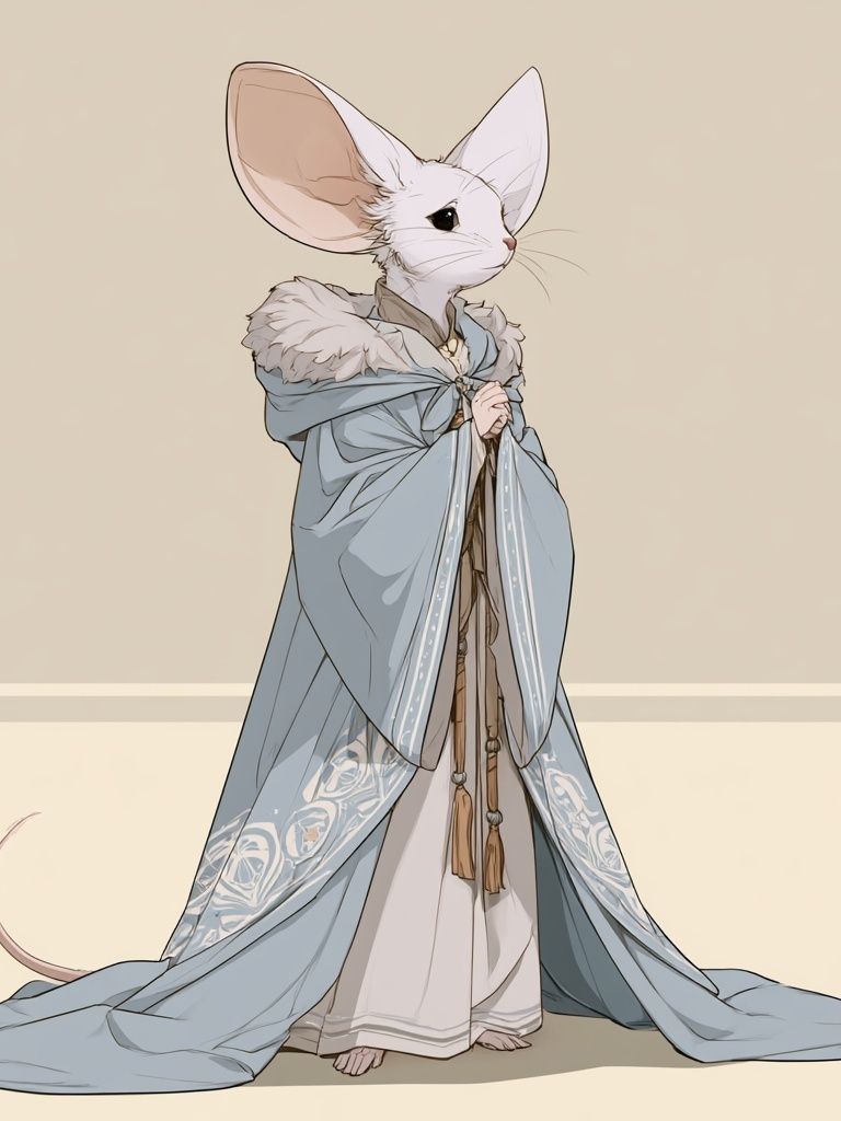 Mouse in Robes Illustration Poster. poster detail