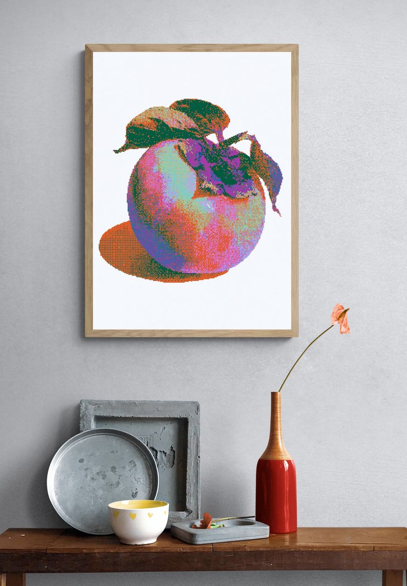 Pixel Fruit Still Life Poster. — room view 3