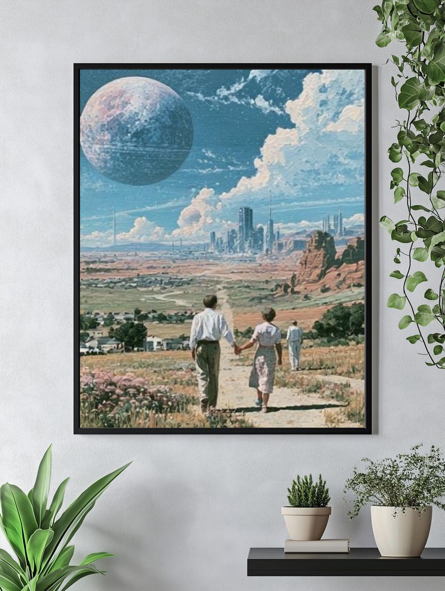 Sci-Fi Landscape Illustration Poster. — room view 4