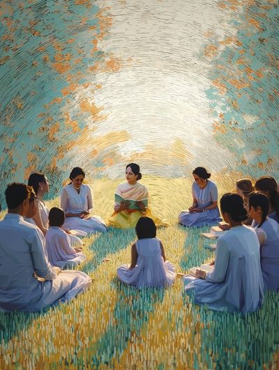 Meditation Circle Illustration Poster. poster print