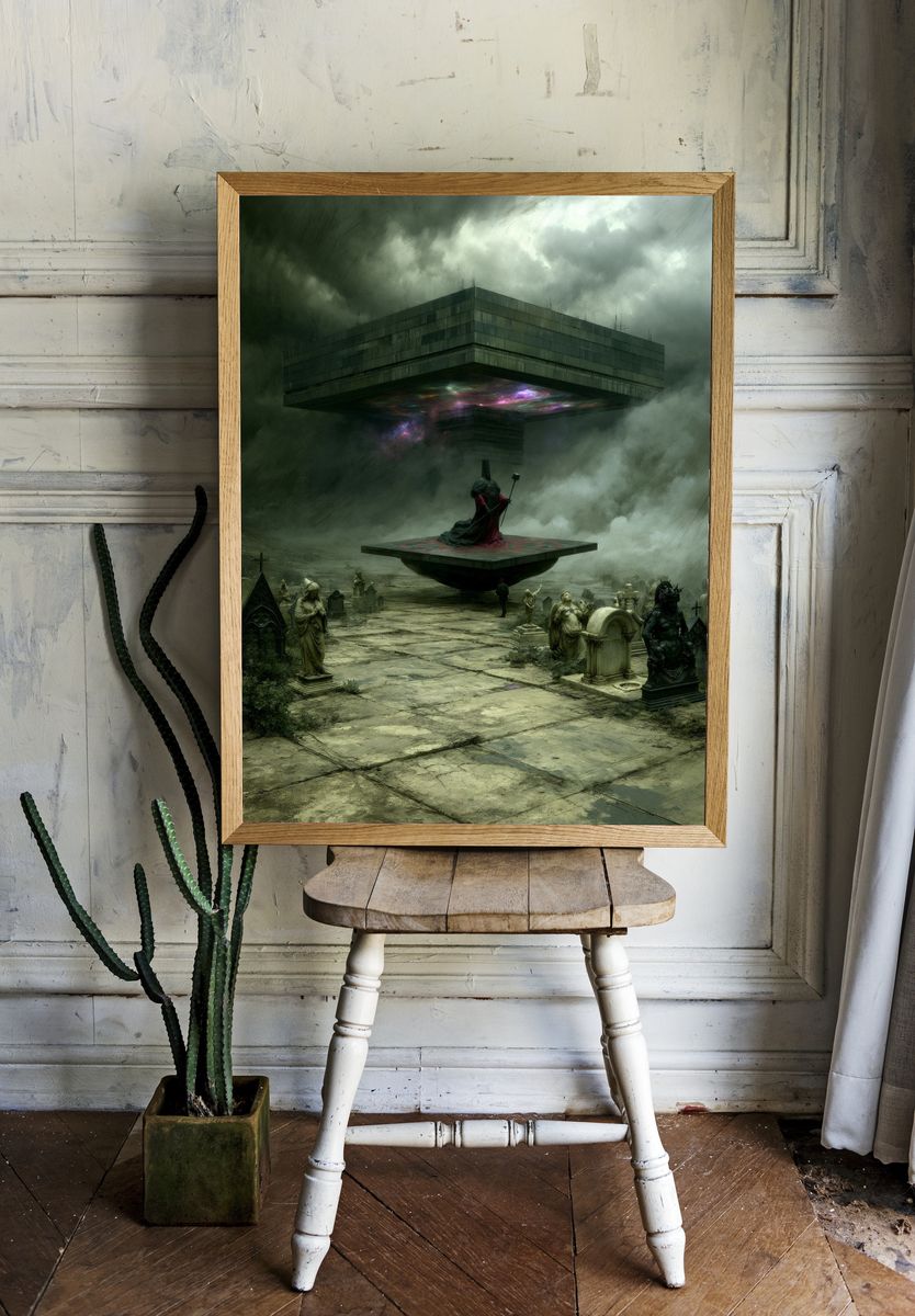 Surreal Monolith Ritual Poster. — room view 1